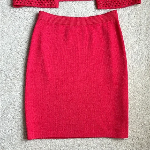 St. John Collection By Marie Gray Vintage Y2K Coord Skirt Set Women’s 2 Salmon - Picture 2 of 16